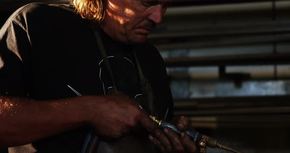 Welder using welding torch