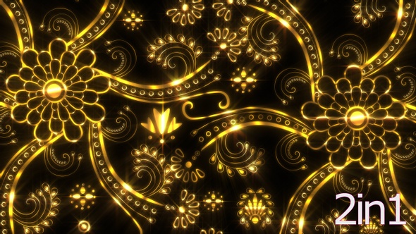 Gold Floral Background