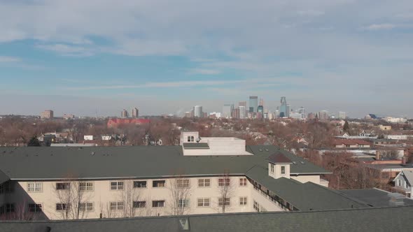 Minneapolis downtown on the horizon