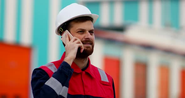 Engineer Working Mobile Phone