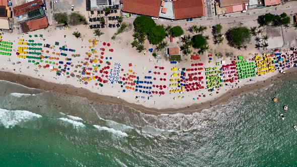 French Beach tourism landmark at Maceio Alagoas Brazil. Relaxation scenery.