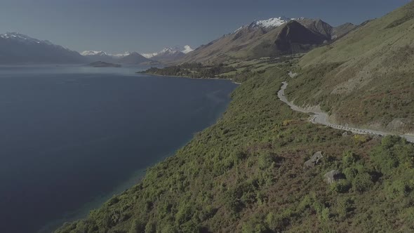 New Zealand scenic aerial footage