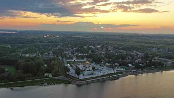 Ipatievsky Monastery in Kostroma at Sunset Russia