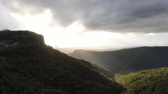 Sunshine over the mountains