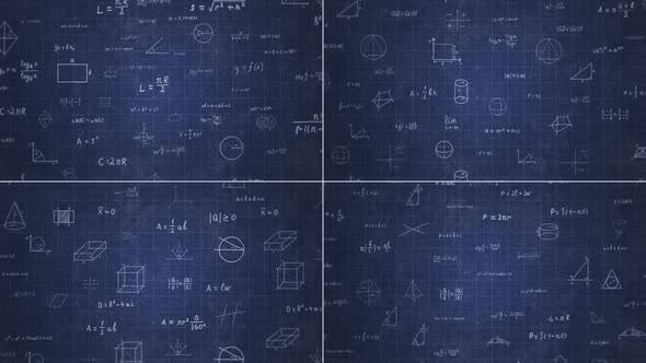 Math Hand Draw Elements Animation Blue alt