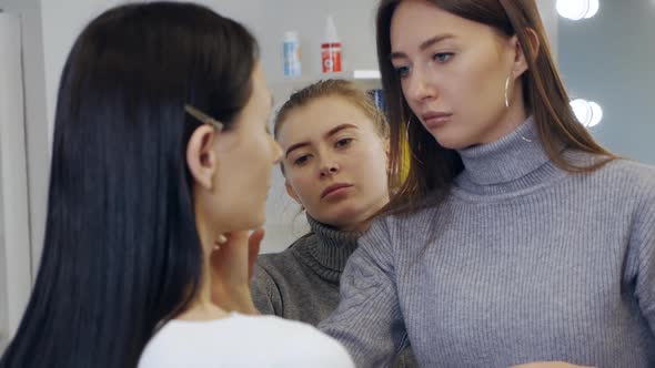 Makeup Teacher with His Student