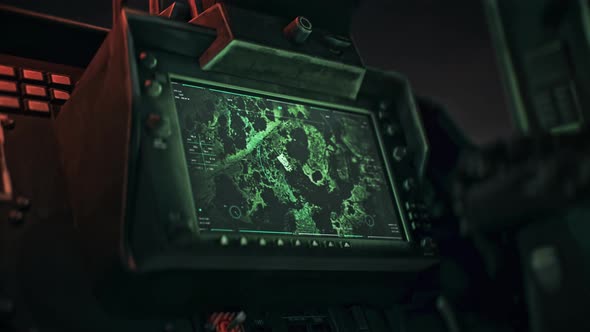 Searching for dangerous terrorist on the conflict operation battlefield alt