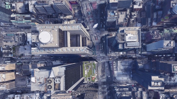 Times Square Aerial Zoom