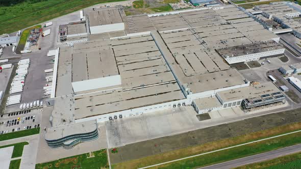 Industrial plant on green field