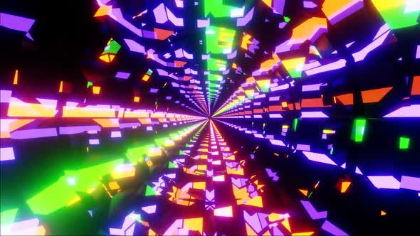 HD loop 3D animation. Abstract neon lines move in space. Futuristic background. Neon traffic