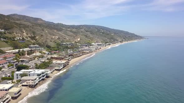 Malibu Beach Paradise Apartments Highway One Wonderful aerial view flight panorama curve flight dro
