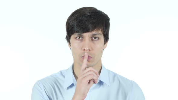 Silence , Gesture By Businessman