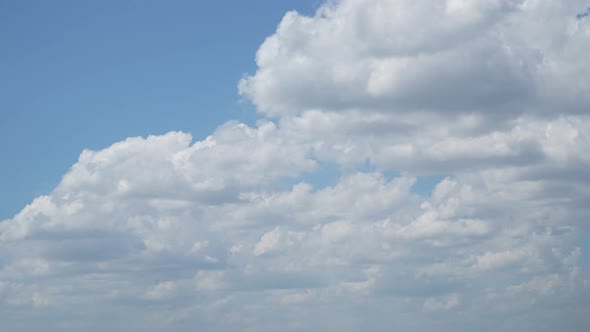 Timelapse Motion Clouds Blue Sky Background