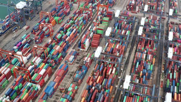 Cargo Container Port in Hong Kong