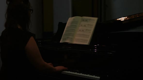 Woman playing a piano