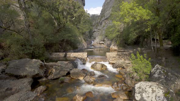 Fragas de Sao Simao waterfall in Portugal