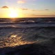Endless Sea with Large Waves Against Sky with Clouds and Sun - VideoHive Item for Sale