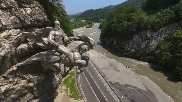 Monument Uastirdzhi in the Alagir Gorge