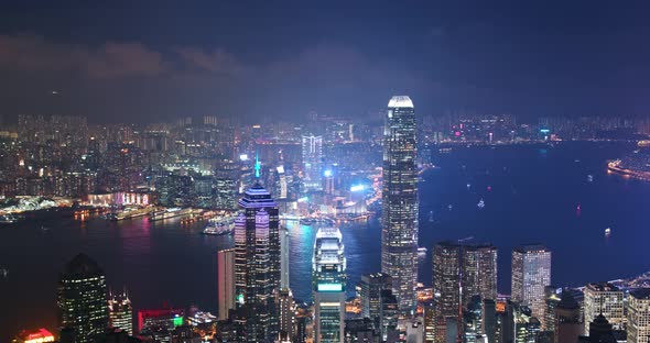 Hong kong landscape at night