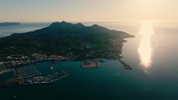 Aerial View of the Beach in Palma De Mallorca