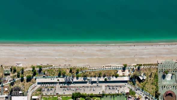 Central Beach Aerial View Turkey Antalya 4 K