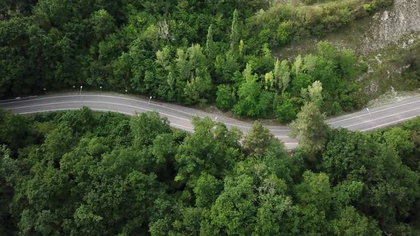 Mountain Winding Zig Zag Road