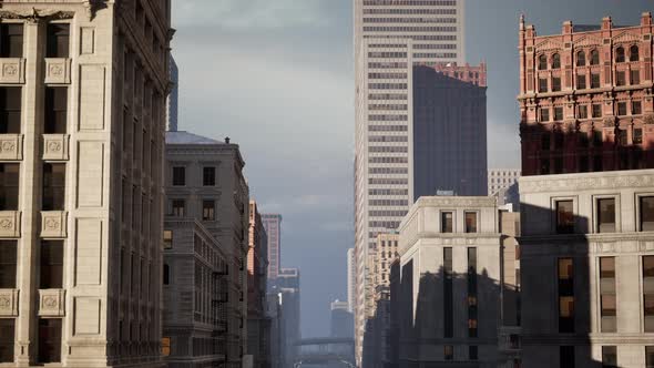 Financial Downtown City View of Boston at Day Time