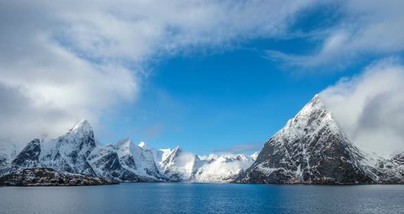 Norwegian Fjord and Mountains Timelapse