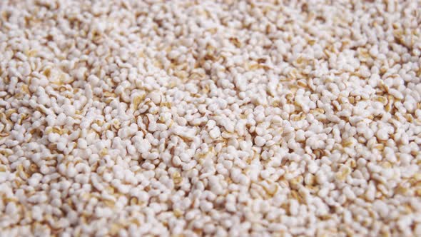 Amaranth popped, high protein puffy grain cereal ingredient