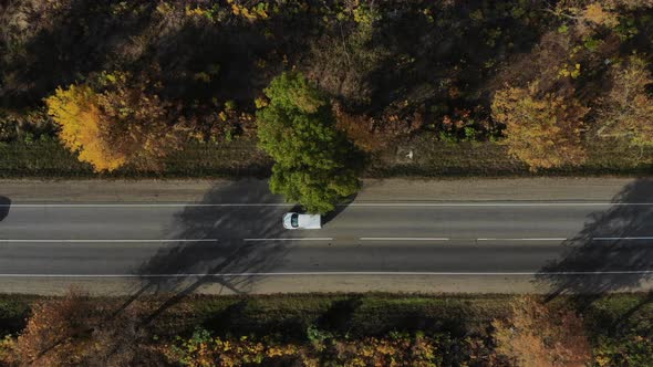 View of the transportation from the air.