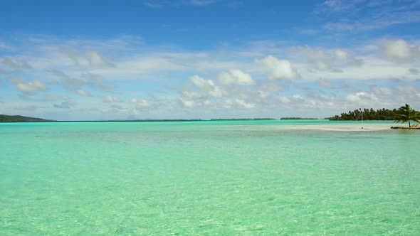 Lagoon at Tropical Beach in French Polynesia