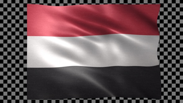 Yemen waving flag looped alt