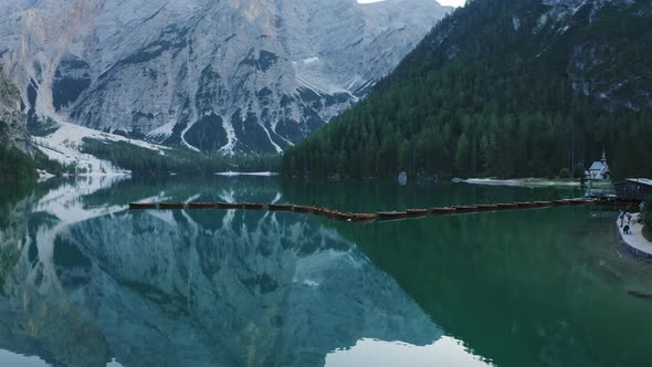 Most Beautiful Lago Di Braies Also Known Pragser Wildsee