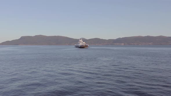 Shuttle Ferry Service in Norway Transporting Passengers and Vehicles