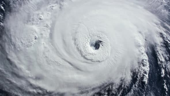 Hurricane Storm, Tornado, Satellite View.