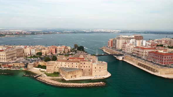 Aerial view of Taranto, Italy