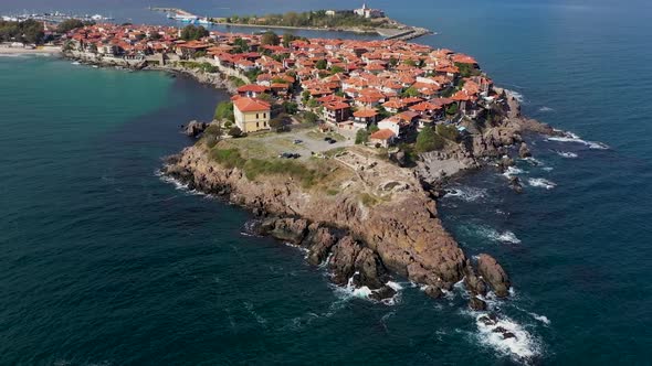 Aerial view to Sozopol city