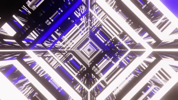 Winter Blue Jail Background Tunnel Vj Loop HD