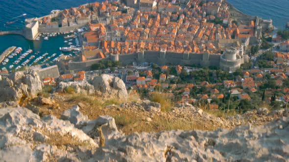 Aerial View Dubrovnik Old Town