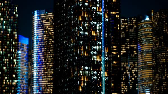 Skyscrapper in the Business Quarter in the Night alt