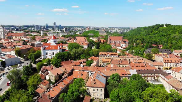 Panning View Vilnius City Panorama, Lithuania