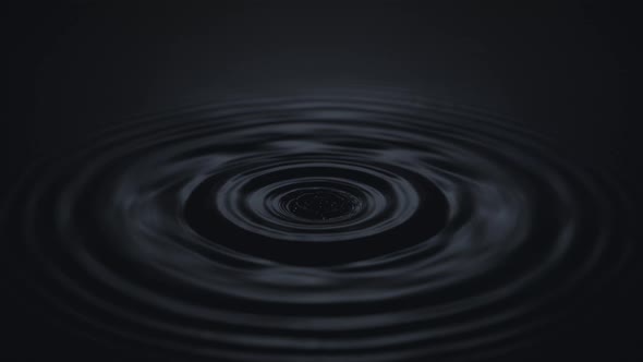 4K 30fps, Water Drop making ripple, Slow Motion