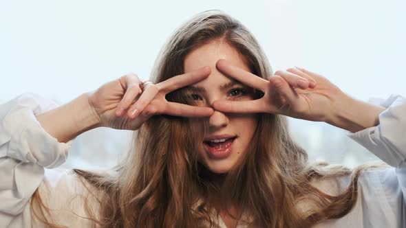 Funny Girl With Long Hair