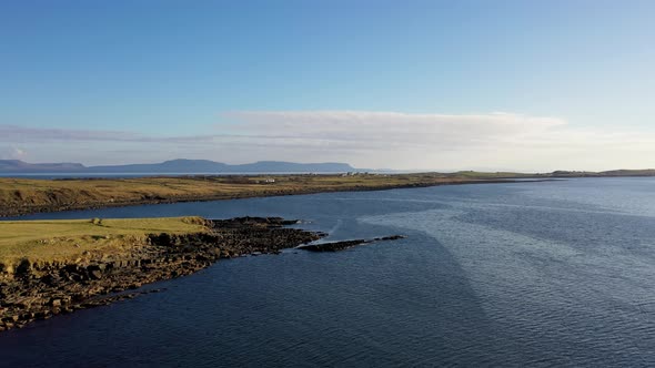 Aerial View of the Amazing Coast at St Johns Point Next to Portned Island in County Donegal  Ireland