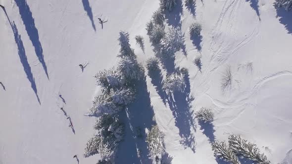 Aerial View Of Ski Slope Poiana Brasov Romania 3