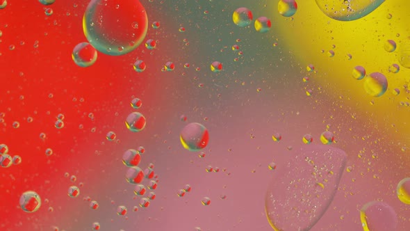 Fantastic Structure of Colorful Bubbles. Chaotic Motion. Abstract Background