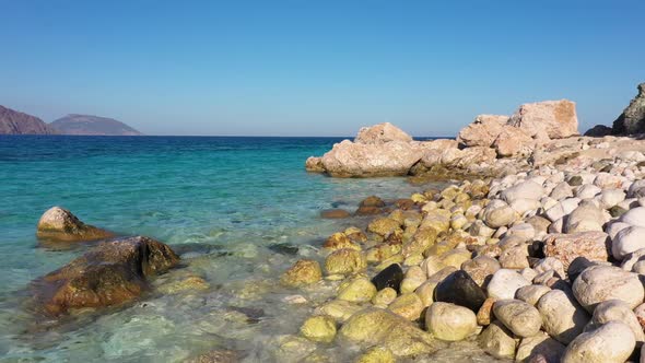 Rocky Shore with Crystal Clear Sea Water