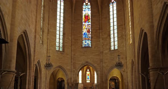 Sarlat-la-Canéda, Dordogne, Nouvelle-Aquitaine, France. The cathedral Saint Sacerdos.