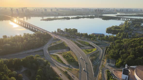 Aerial View of Kyiv By Day. Ukraine