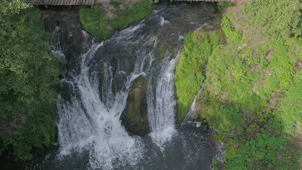 River flowing into waterfalls